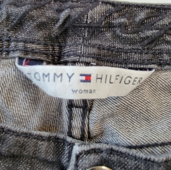 TOMMY hilfiger black distress wash jeans size 14 - Picture 7 of 13